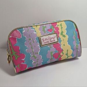 Lilly Pulitzer for Estee Lauder Floral Cosmetic Bag - Blue, Pink, Purple